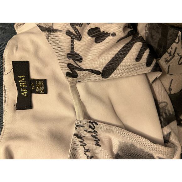 AFRM Black and White Graphic Maxi Dress - Picture 7 of 7